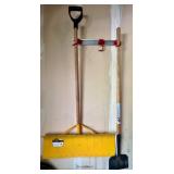 Collection of Outdoor and Garden Tools including Snow Pusher, Rotary Cultivator, a Bodum Fyrkat Charcoal Grill and More