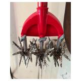 Collection of Outdoor and Garden Tools including Snow Pusher, Rotary Cultivator, a Bodum Fyrkat Charcoal Grill and More