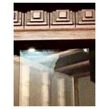 Large Wooden Gun Cabinet with Glass Doors and Key Set