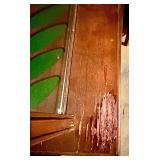 Large Wooden Gun Cabinet with Glass Doors and Key Set