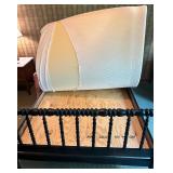 Antique Wooden Bed Frame with Spindle Design