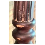 Antique Wooden Bed Frame with Spindle Design