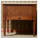 Vintage Wooden Side Table with Marble Top