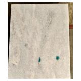 Vintage Wooden Side Table with Marble Top