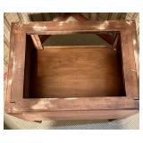 Vintage Wooden Side Table with Marble Top