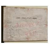 Vintage Wooden Side Table with Marble Top