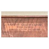 Vintage Wooden Side Table with Marble Top