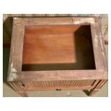 Vintage Wooden Side Table with Marble Top