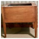 Vintage Wooden Side Table with Marble Top