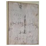 Vintage Wooden Side Table with Marble Top