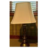 Elegant Brass Stiffel Table Lamp with Fabric Shade