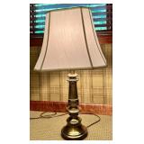 Elegant Brass Stiffel Table Lamp with Fabric Shade