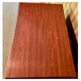 Mahogany Finished Wood TV Stand with Shelving