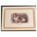 Pair of Framed Dog Prints: French Basset and Foxhound