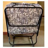 Foldable Guest Bed with Floral Mattress