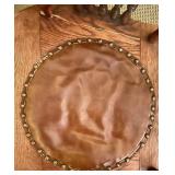 Vintage Oak Rocking Chair with Intricate Back