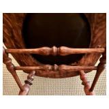 Vintage Oak Rocking Chair with Intricate Back