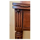 Vintage Wooden Cabinet with Mesh Doors and Drawer