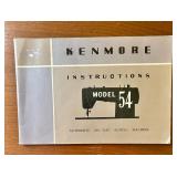 Vintage Kenmore Model 54 Sewing Machine with Wooden Cabinet
