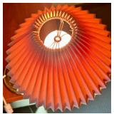 Brass Table Lamp with Pleated Shades