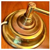 Brass Table Lamp with Pleated Shades