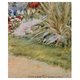 Pair of Framed Cottage Themed Art Prints by C. Strachan with Authenticity Certificates