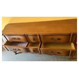 Vintage Wooden Dresser with Ornate Handles