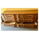 Vintage Wooden Dresser with Ornate Handles