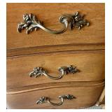 Vintage Wooden Dresser with Ornate Handles