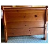 Wood Twin Sleigh Bed with Mattress