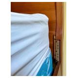 Wood Twin Sleigh Bed with Mattress