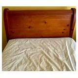 Wood Twin Sleigh Bed with Mattress