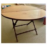 Vintage Drop-Leaf Dining Table with Folding Legs