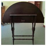 Vintage Drop-Leaf Dining Table with Folding Legs