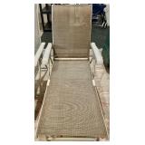Pair of Outdoor Adjustable Mesh Chaise Lounge Chairs