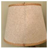 Antique Nautical Table Lamp with Wooden Base and Compass Design