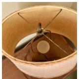 Antique Nautical Table Lamp with Wooden Base and Compass Design