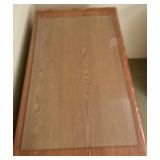 Wooden Lateral File Cabinet with Protective Glass Top