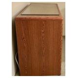 Wooden Lateral File Cabinet with Protective Glass Top