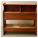 Vintage Wooden Bookshelf with Dual Shelves