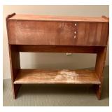 Vintage Wooden Bookshelf with Dual Shelves