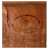 Vintage Wooden Bookshelf with Dual Shelves