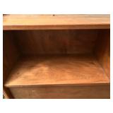 Vintage Wooden Bookshelf with Dual Shelves