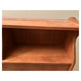 Vintage Wooden Bookshelf with Dual Shelves