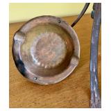 Antique Cast Iron Candle Holder with Ashtray