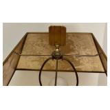 Vintage Brass Table Lamp with Black Shade