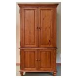 Wooden Entertainment Armoire Cabinet with Double Doors