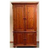 Wooden Entertainment Armoire Cabinet with Double Doors