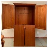 Wooden Entertainment Armoire Cabinet with Double Doors