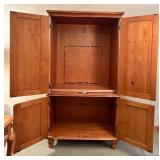 Wooden Entertainment Armoire Cabinet with Double Doors